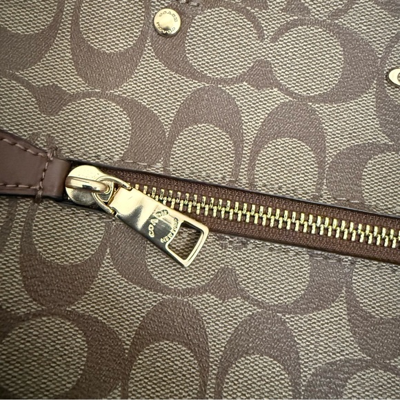 Coach Tan Signature Tote Bag - Picture 5 of 14